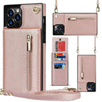 Zippered Phone Case with Crossbody Strap