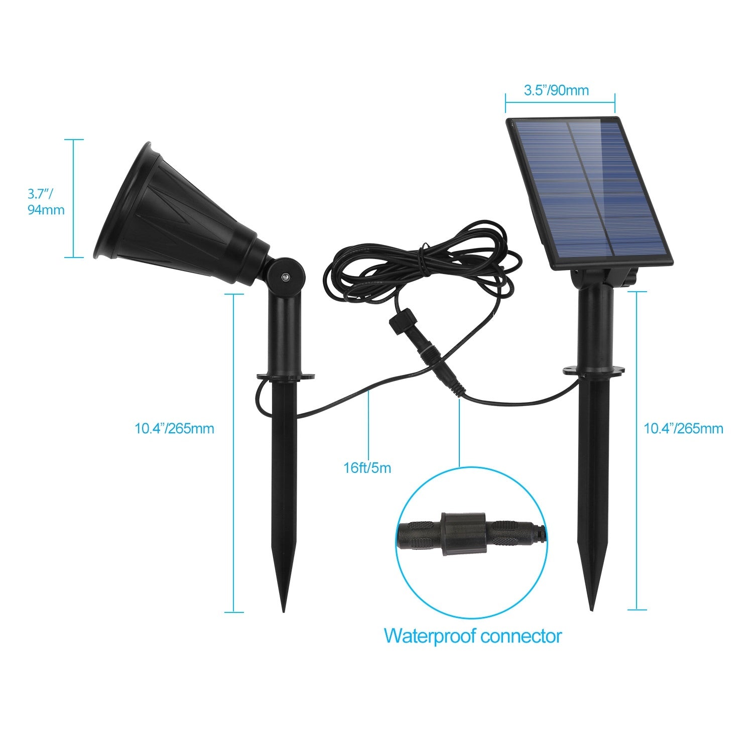 Solar Powered Outdoor Spotlight