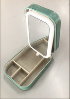 LED Lighted Mirrored Makeup Storage Box