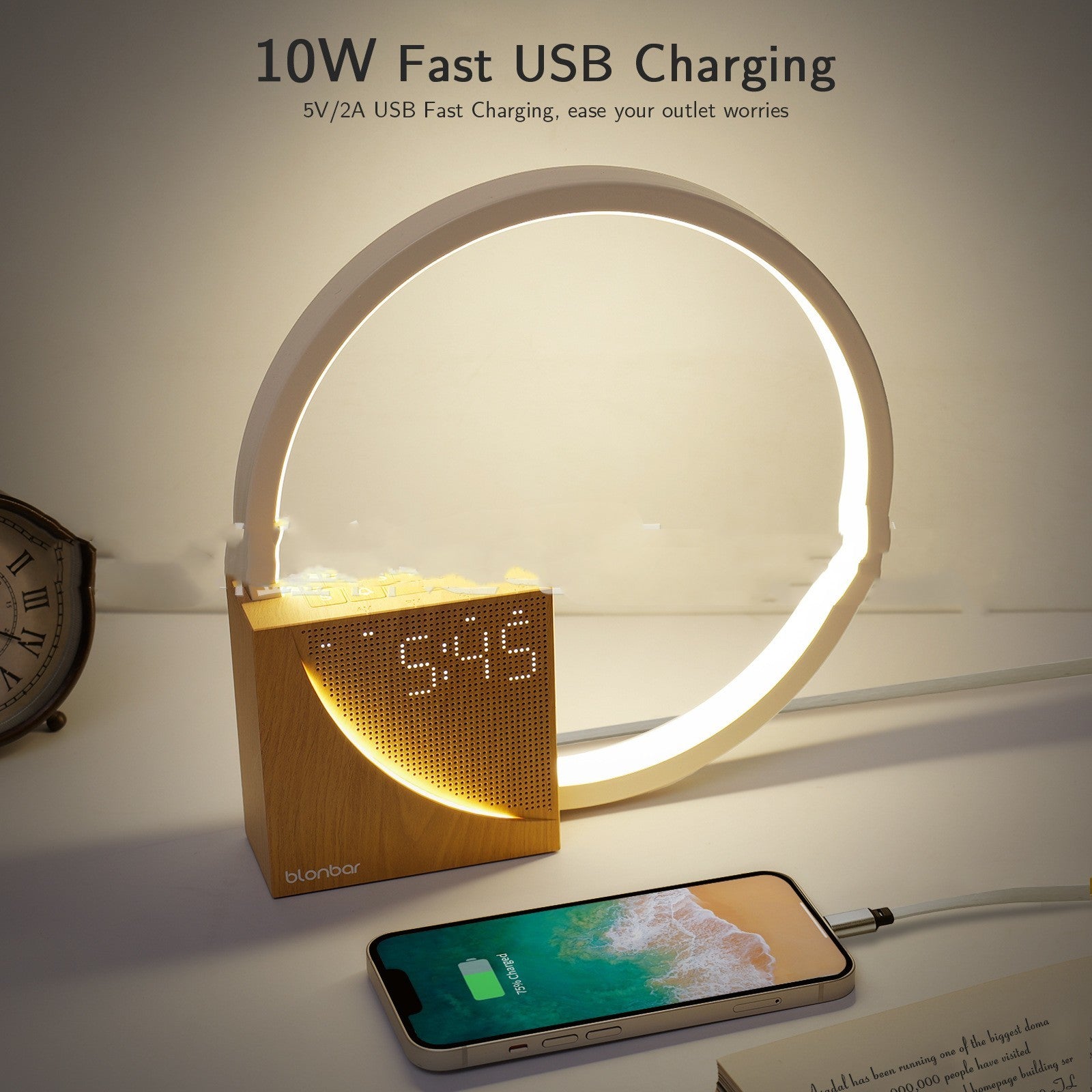 Touch table clock and wall lamp