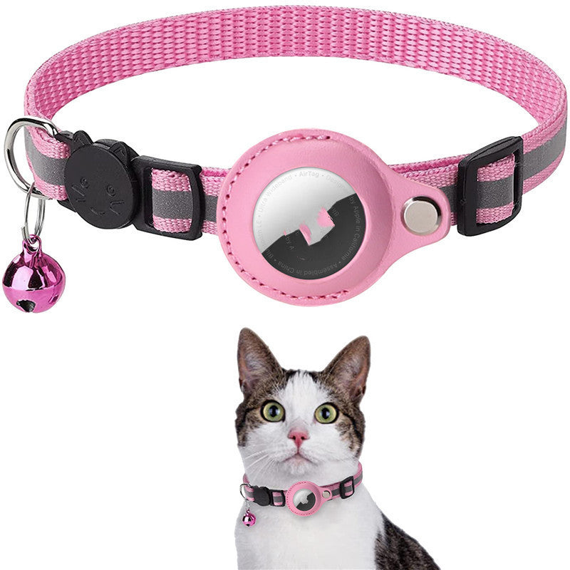 AirTag Cat Collar with Cover – Reflective Safety Design