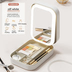 LED Lighted Mirrored Makeup Storage Box