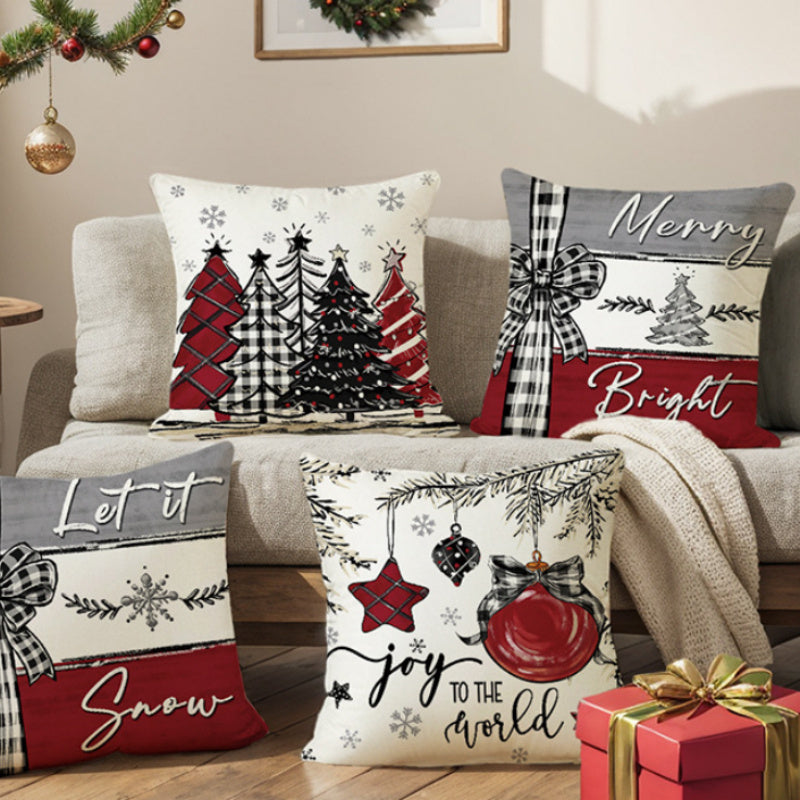 Christmas Decorative Pillowcase 45×45cm – Festive Cushion Cover for Home & Sofa