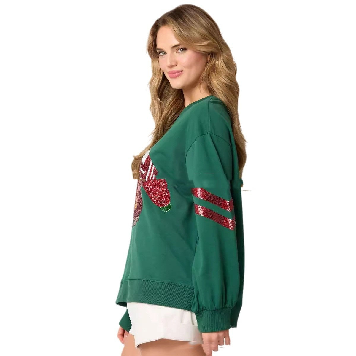 Women's Christmas Pullover Sweatshirt – Embroidered Holiday Top