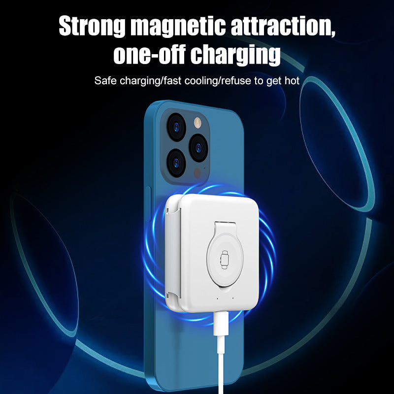 3-in-1 Magnetic Wireless Charging Station – Foldable Charger for iPhone, Apple Watch & AirPods