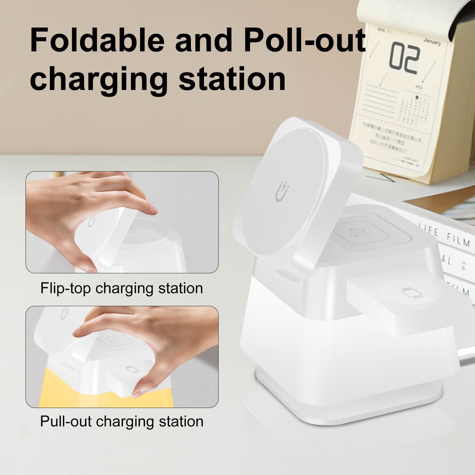 Wireless Charging Stand with Colorful Lighting