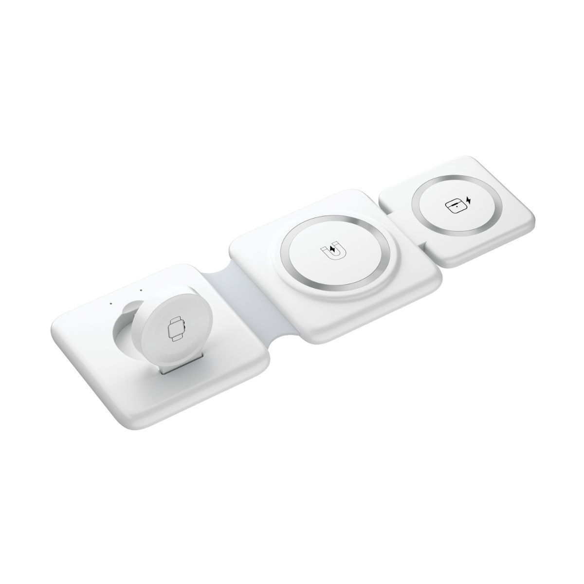 3-in-1 Magnetic Wireless Charging Station – Foldable Charger for iPhone, Apple Watch & AirPods