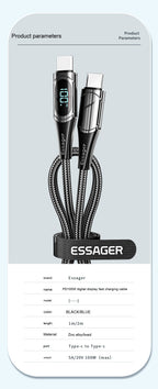 Dual Type-C Super Fast Charging Data Cable