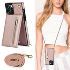 Zippered Phone Case with Crossbody Strap