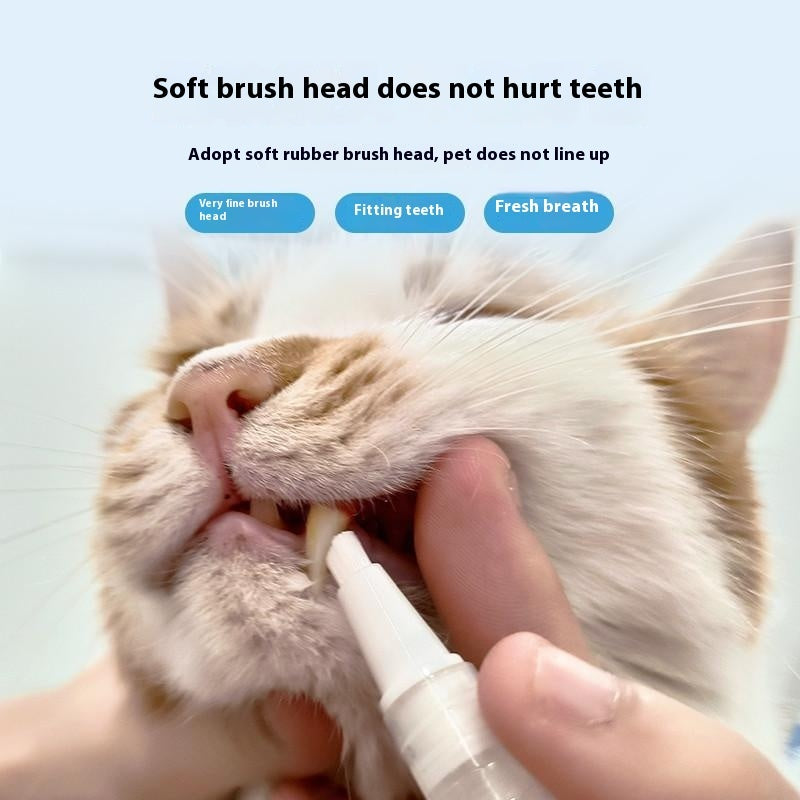 Teeth cleaning pen for cats and dogs
