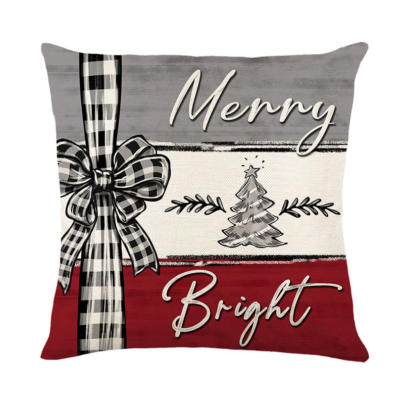 Christmas Decorative Pillowcase 45×45cm – Festive Cushion Cover for Home & Sofa