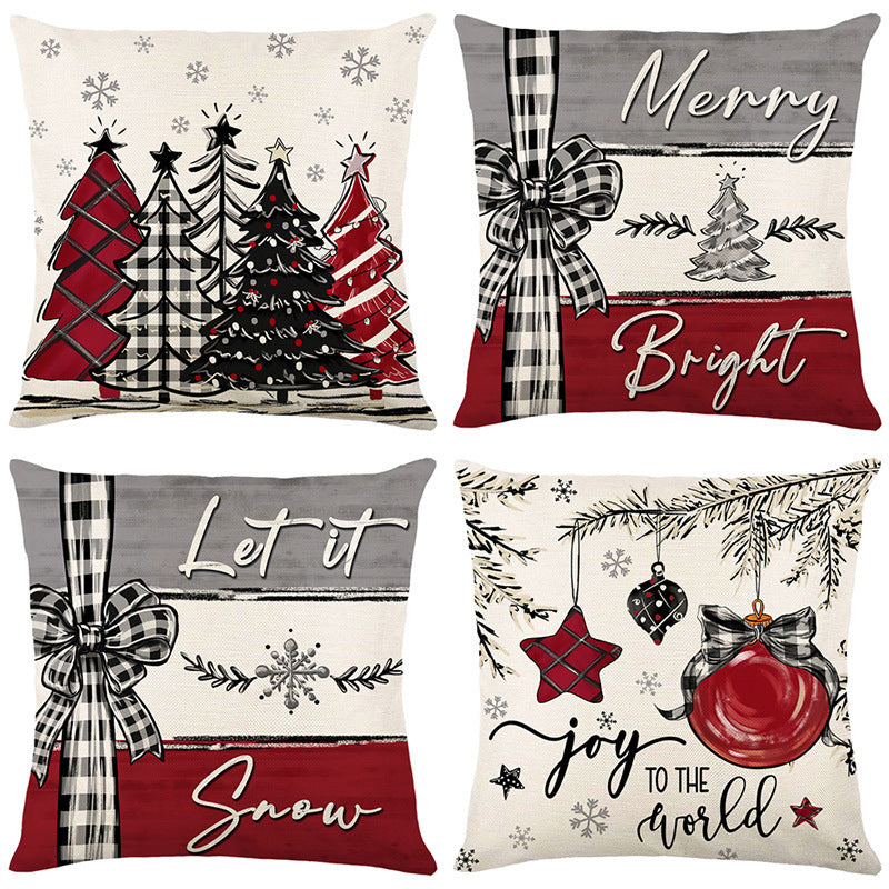 Christmas Decorative Pillowcase 45×45cm – Festive Cushion Cover for Home & Sofa