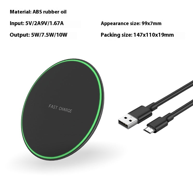 Desktop Phone Ultra Thin Round Wireless Charger