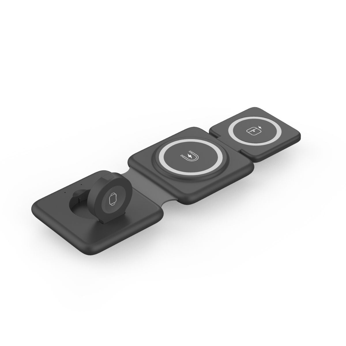 3-in-1 Magnetic Wireless Charging Station – Foldable Charger for iPhone, Apple Watch & AirPods