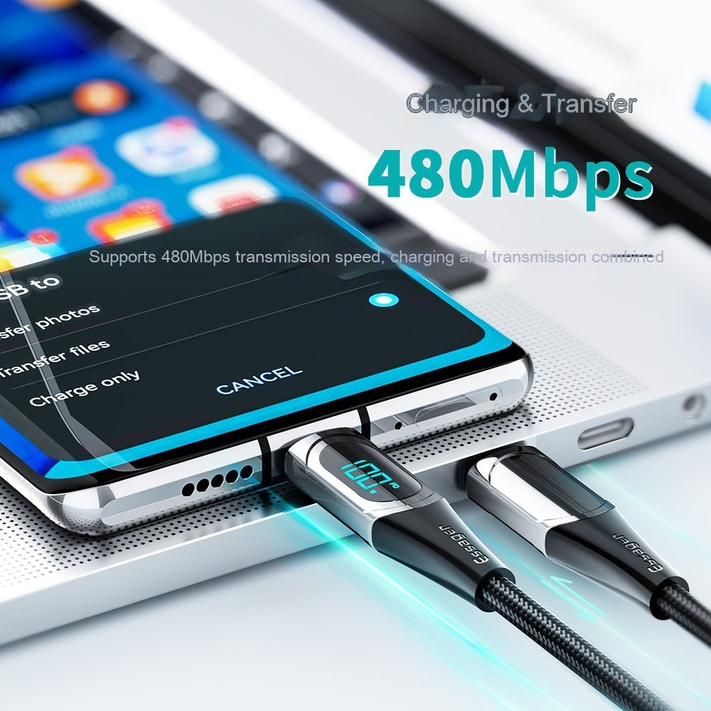 Dual Type-C Super Fast Charging Data Cable