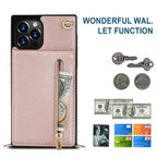 Zippered Phone Case with Crossbody Strap