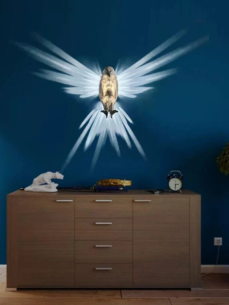 Modern Creative Bird Wall Lamp Atmosphere Sconce Light 3D Printing Body Animal Lighting Luster Home Decor